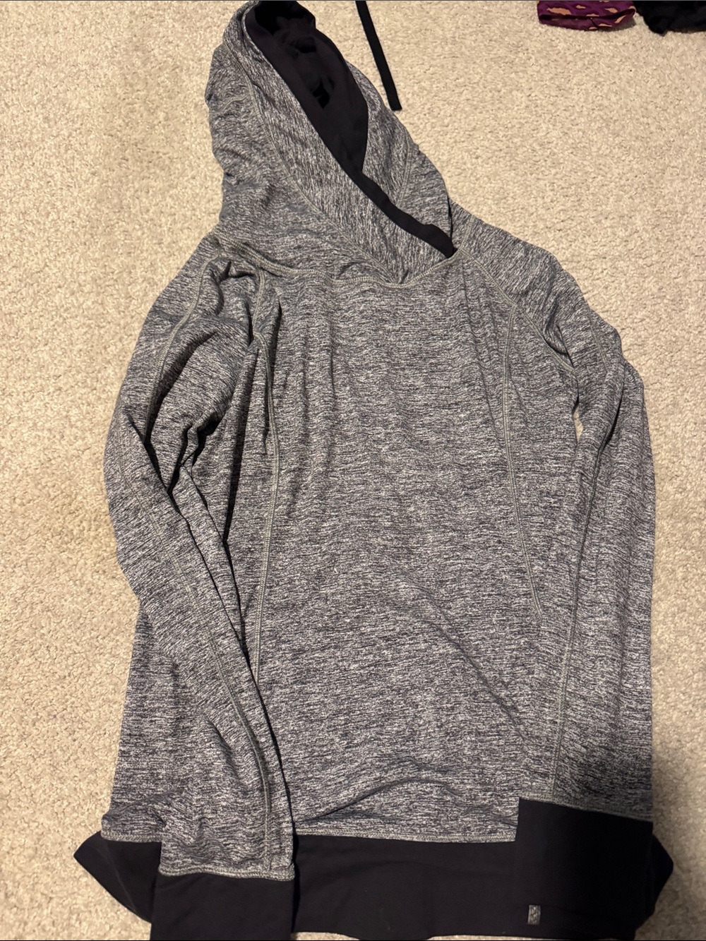 lululemon athletica Gray Marled Hooded Pullover